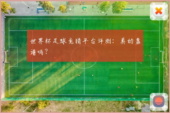 世界杯足球竞猜平台评测：真的靠谱吗？